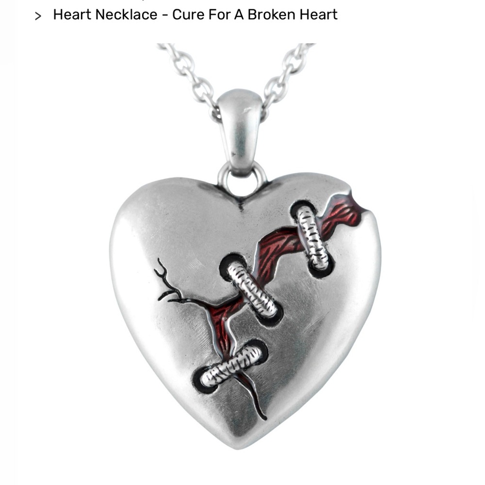 Raw Steel Heart Necklace - Controse Jewelry